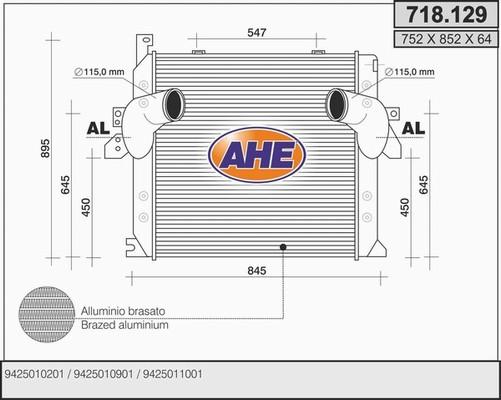 AHE 718.129 - Intercooler, charger car-mod.net