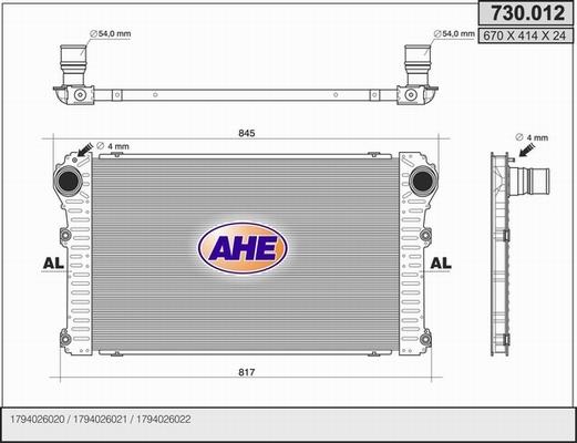 AHE 730.012 - Intercooler, charger car-mod.net