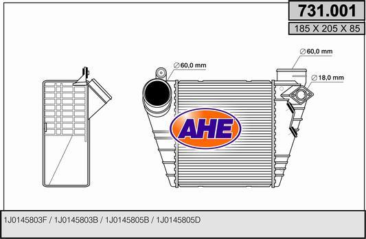AHE 731.001 - Intercooler, charger car-mod.net