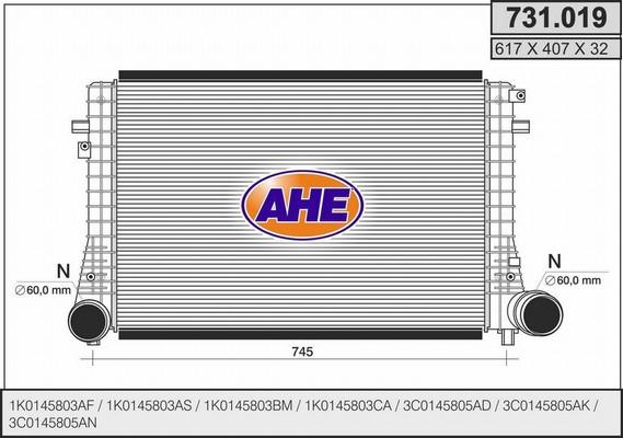 AHE 731.019 - Intercooler, charger car-mod.net