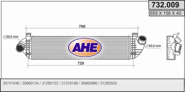 AHE 732.009 - Intercooler, charger car-mod.net