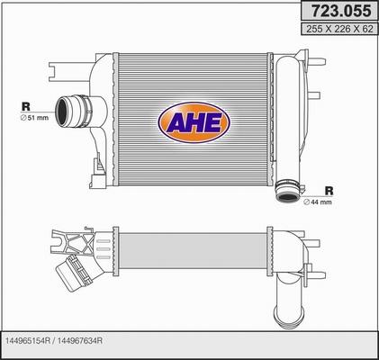 AHE 723.055 - Intercooler, charger car-mod.net