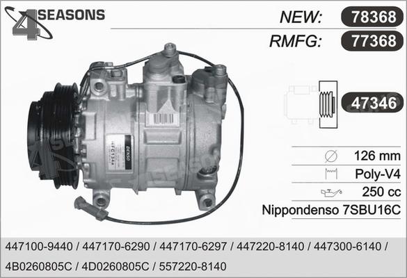 AHE 77368 - Compressor, air conditioning car-mod.net
