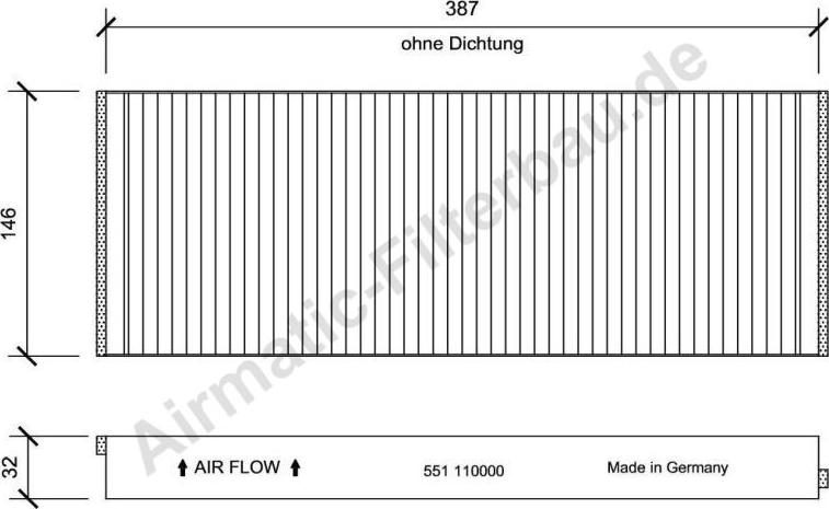Airmatic IF0551 - Filter, interior air car-mod.net