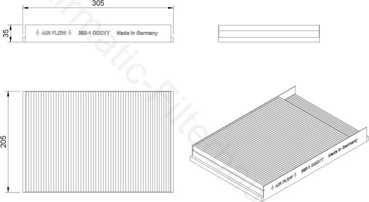 Airmatic IF0292-1 - Filter, interior air car-mod.net