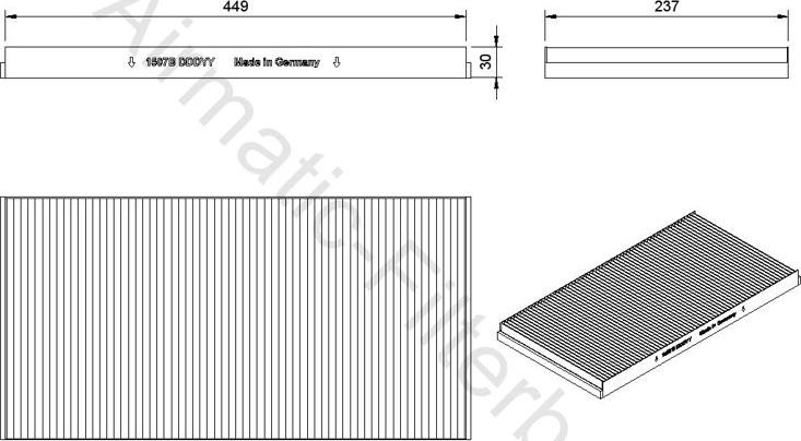 Airmatic IF1507B - Filter, interior air car-mod.net