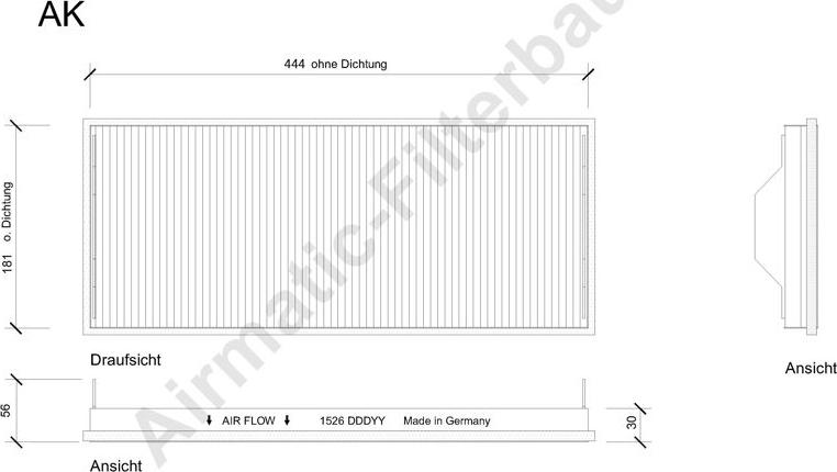 Airmatic IF1526 - Filter, interior air car-mod.net