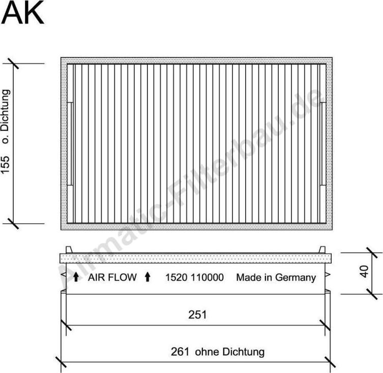 Airmatic IF1520 - Filter, interior air car-mod.net