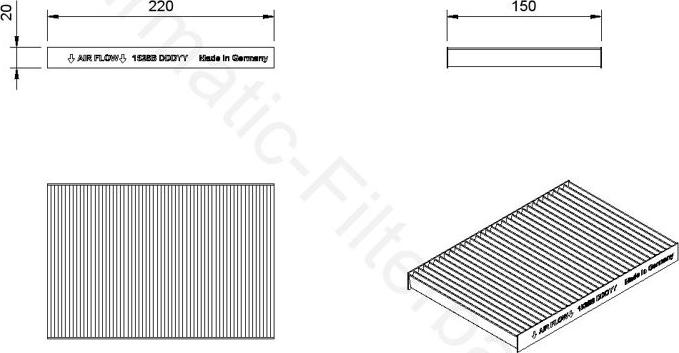 Airmatic IF1528B - Filter, interior air car-mod.net