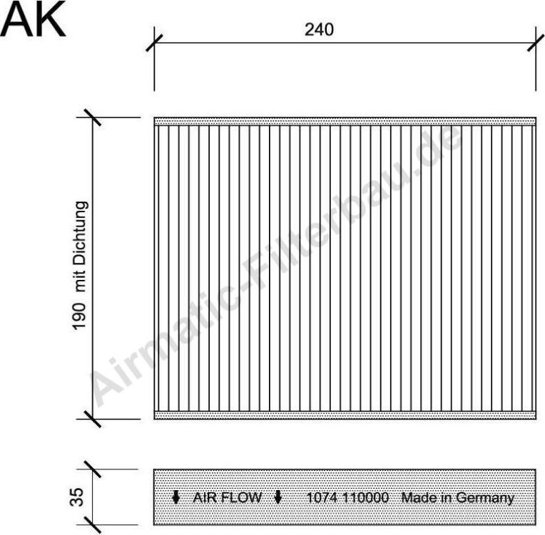 Airmatic IF1074B - Filter, interior air car-mod.net