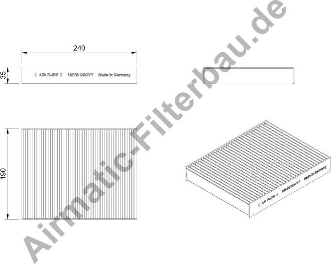 Airmatic IF1074P - Filter, interior air car-mod.net