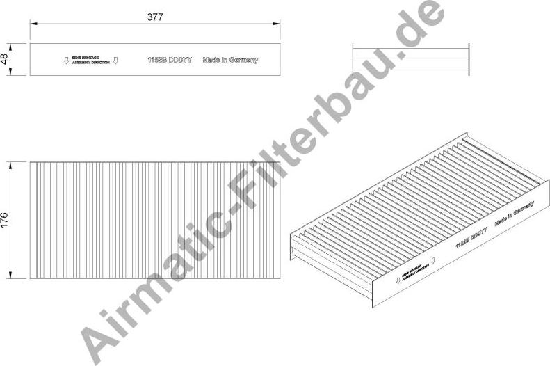 Airmatic IF1152B - Filter, interior air car-mod.net