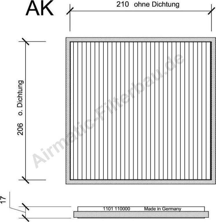 Airmatic IF1101 - Filter, interior air car-mod.net