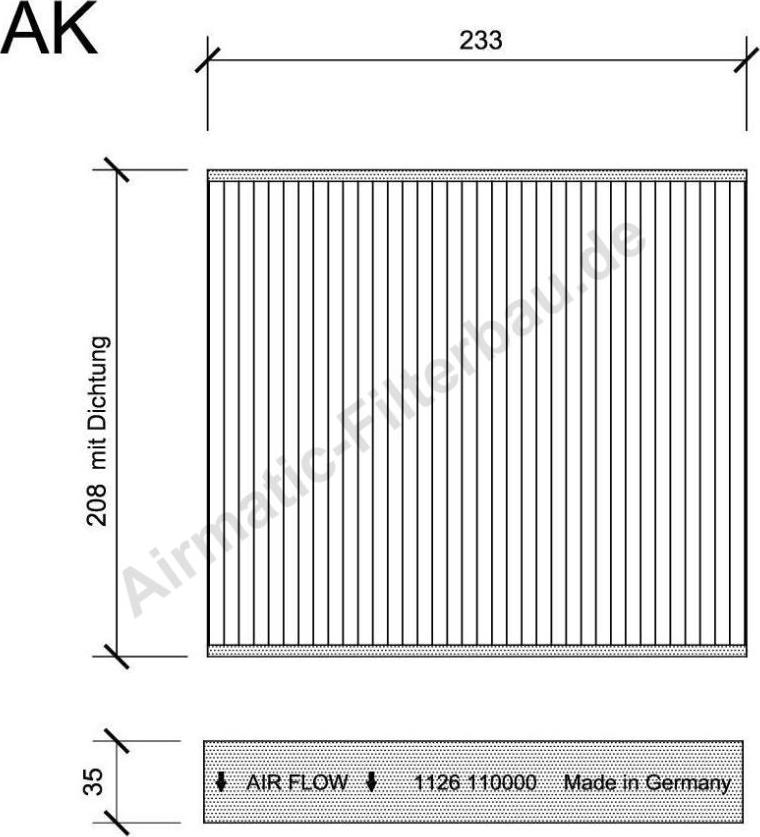 Airmatic IF1126P - Filter, interior air car-mod.net