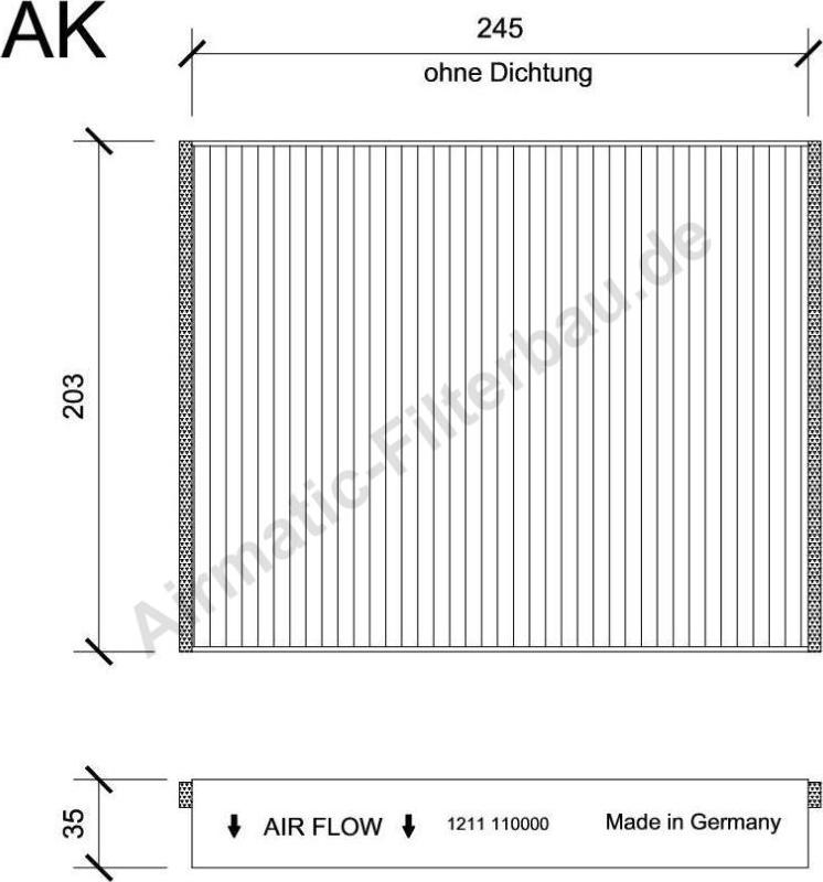 Airmatic IF1211P - Filter, interior air car-mod.net