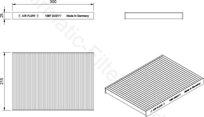 Airmatic IF1287 - Filter, interior air car-mod.net