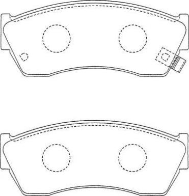AISIN ASN-238 - Brake Pad Set, disc brake car-mod.net