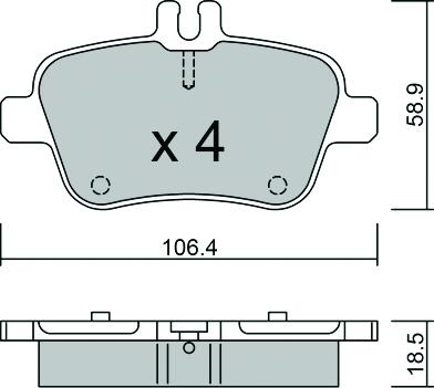 AISIN BPBM-2015 - Brake Pad Set, disc brake car-mod.net