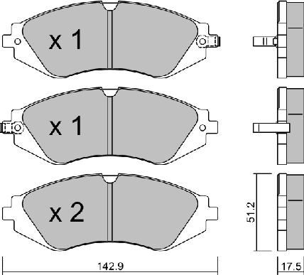 AISIN BPDO-1003 - Brake Pad Set, disc brake car-mod.net
