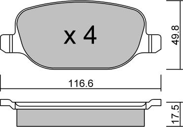 AISIN BPFI-2006 - Brake Pad Set, disc brake car-mod.net