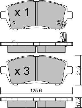 AISIN BPFO-1002 - Brake Pad Set, disc brake car-mod.net