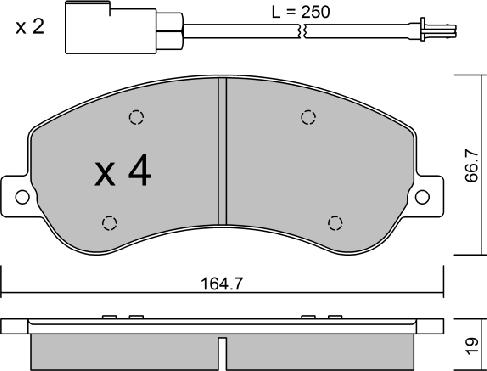 AISIN BPFO-1014 - Brake Pad Set, disc brake car-mod.net