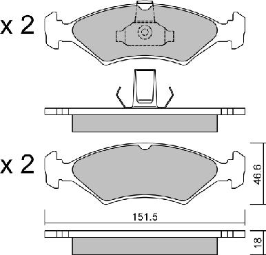 AISIN BPFO-1015 - Brake Pad Set, disc brake car-mod.net