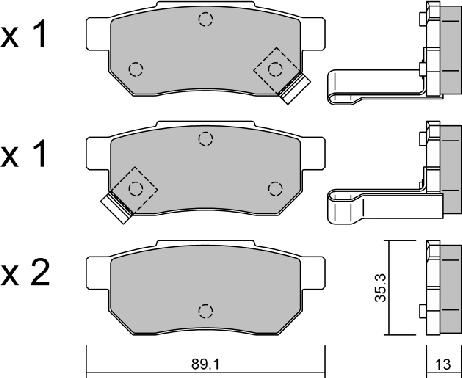 AISIN BPHO-2901 - Brake Pad Set, disc brake car-mod.net