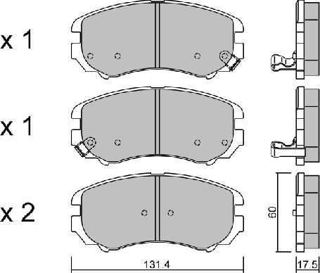 AISIN BPHY-1001 - Brake Pad Set, disc brake car-mod.net