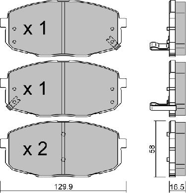 AISIN BPHY-1003 - Brake Pad Set, disc brake car-mod.net