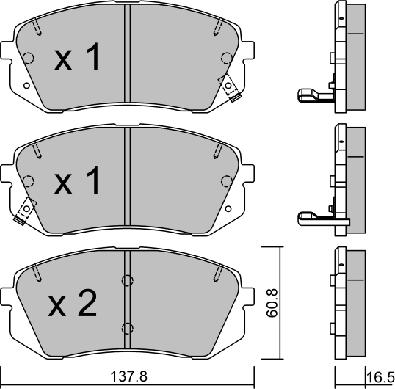 AISIN BPHY-1002 - Brake Pad Set, disc brake car-mod.net