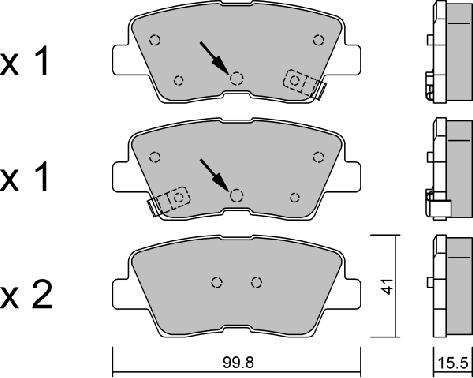 AISIN BPHY-2004 - Brake Pad Set, disc brake car-mod.net