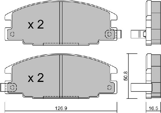 AISIN BPIS-1900 - Brake Pad Set, disc brake car-mod.net