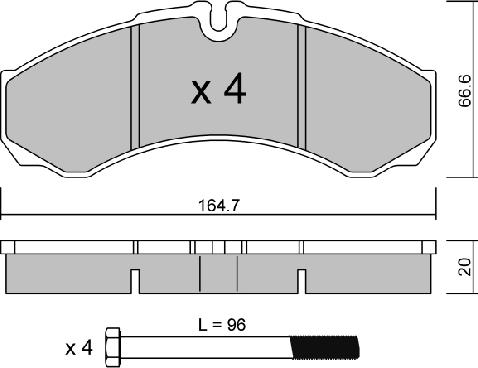 AISIN BPIV-2002 - Brake Pad Set, disc brake car-mod.net