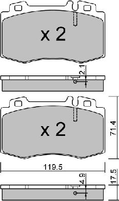 AISIN BPMB-1006 - Brake Pad Set, disc brake car-mod.net