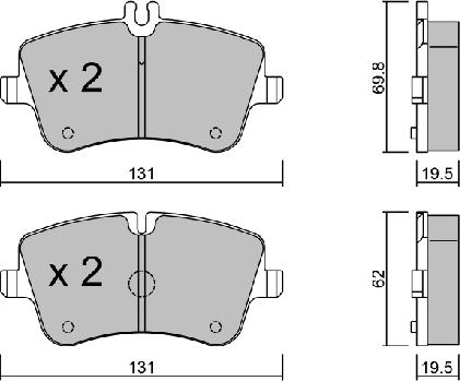 AISIN BPMB-1007 - Brake Pad Set, disc brake car-mod.net