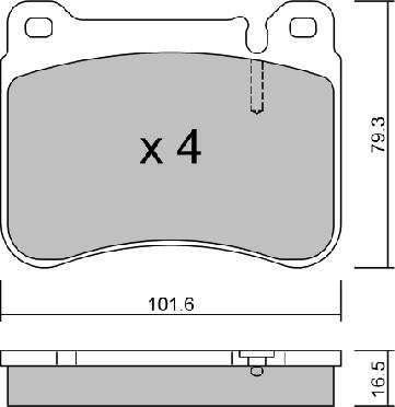 AISIN BPMB-1014 - Brake Pad Set, disc brake car-mod.net