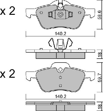 AISIN BPMB-1010 - Brake Pad Set, disc brake car-mod.net