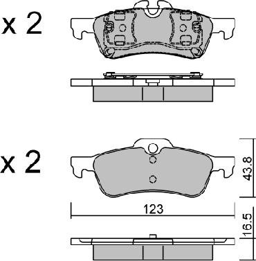 AISIN BPMB-2001 - Brake Pad Set, disc brake car-mod.net