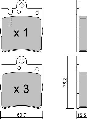 AISIN BPMB-2003 - Brake Pad Set, disc brake car-mod.net