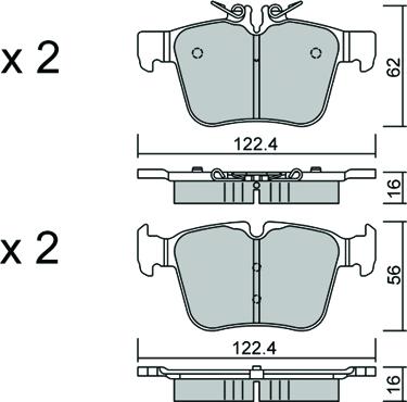 AISIN BPMB-2016 - Brake Pad Set, disc brake car-mod.net