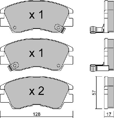 AISIN BPMI-1906 - Brake Pad Set, disc brake car-mod.net