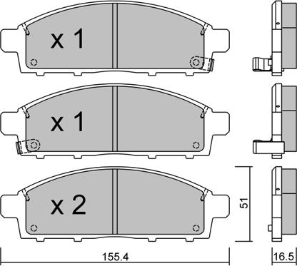 AISIN BPMI-1005 - Brake Pad Set, disc brake car-mod.net
