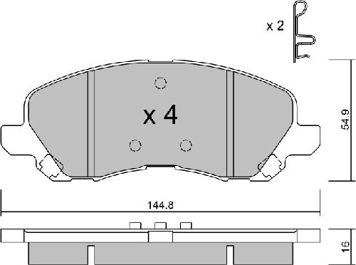 AISIN BPMI-1001 - Brake Pad Set, disc brake car-mod.net