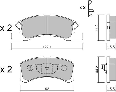 AISIN BPMI-1007 - Brake Pad Set, disc brake car-mod.net