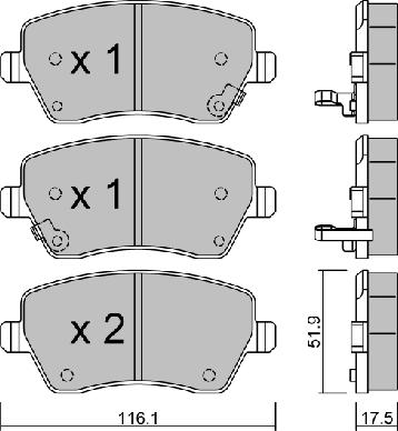 AISIN BPNI-1014 - Brake Pad Set, disc brake car-mod.net