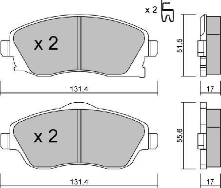 AISIN BPOP-1005 - Brake Pad Set, disc brake car-mod.net