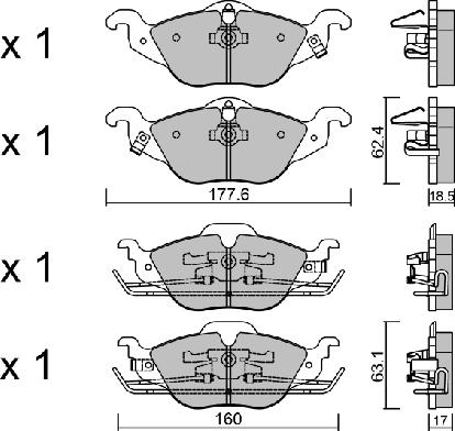 AISIN BPOP-1006 - Brake Pad Set, disc brake car-mod.net