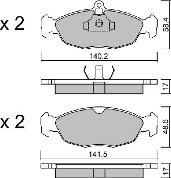 AISIN BPOP-1003 - Brake Pad Set, disc brake car-mod.net