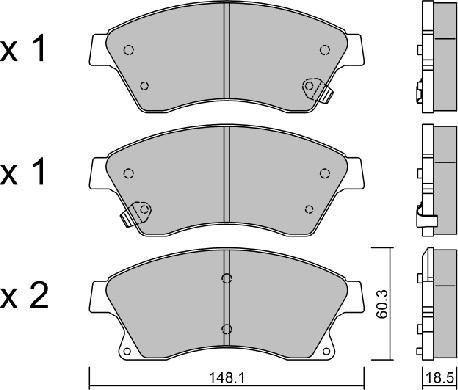 AISIN BPOP-1014 - Brake Pad Set, disc brake car-mod.net